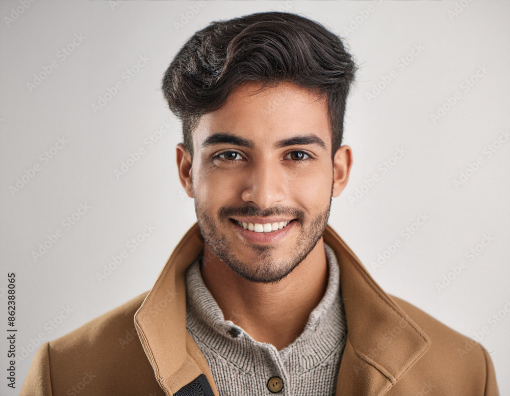 Obraz premium Studio Portrait of Young Handsome Man