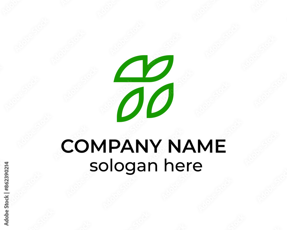 Simple m leaf icon logo design vector Simple m leaf icon logo design vector