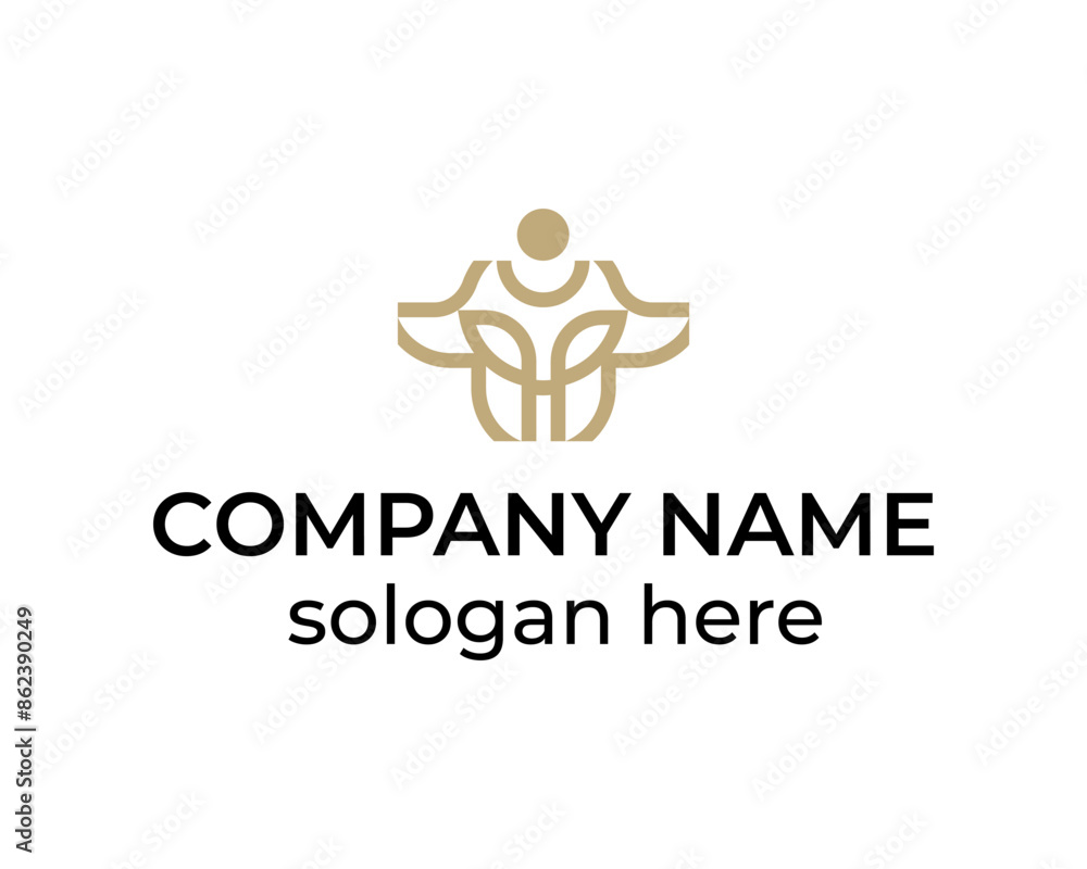 Monogram m man logo design template vector Monogram m man logo design template vector