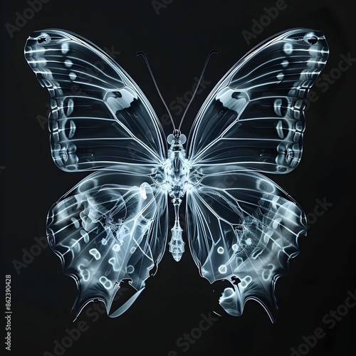 X-ray scan of butterfly 	
