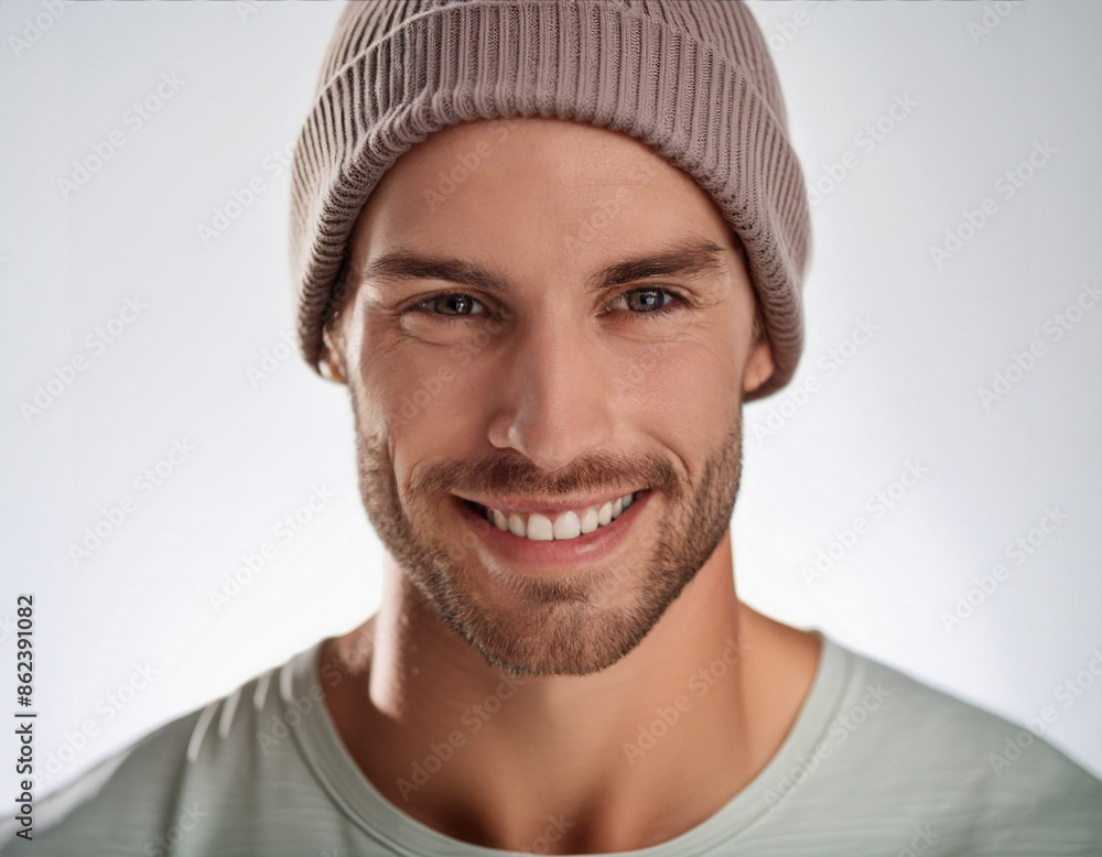 Studio Portrait of Young Handsome Man Studio Portrait of Young Handsome Man