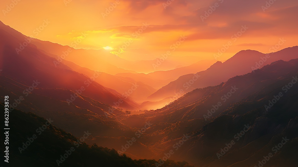 sunset in the mountains sunset in the mountains
