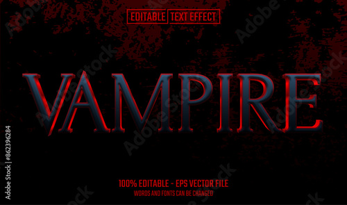 vampire editable text effect