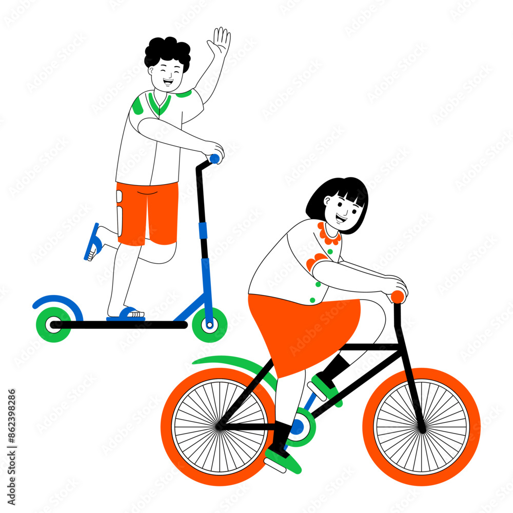 happy couple weekend fun activity vector illustration happy couple weekend fun activity vector illustration