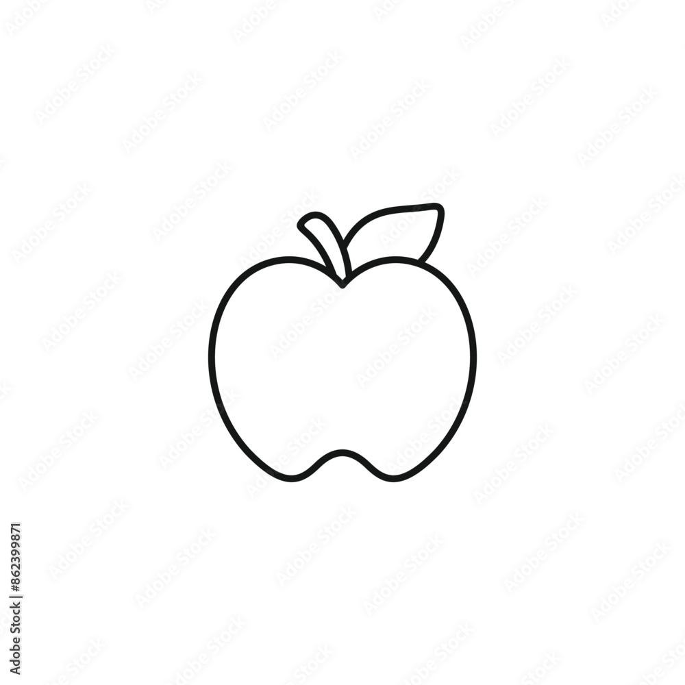 Apple icon vector. EPS 10 editable vector Apple icon vector. EPS 10 editable vector
