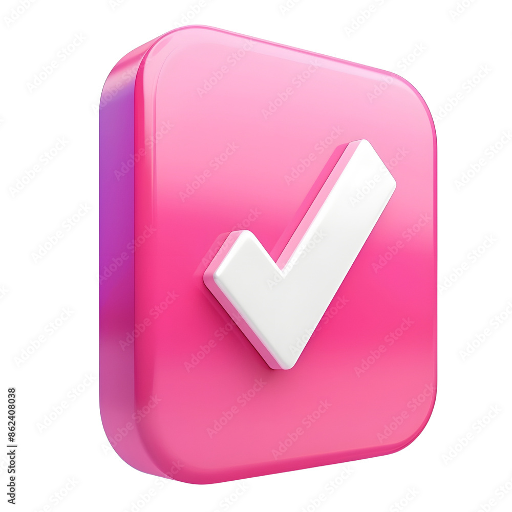 Pink Check mark icon. Pink Check mark icon.