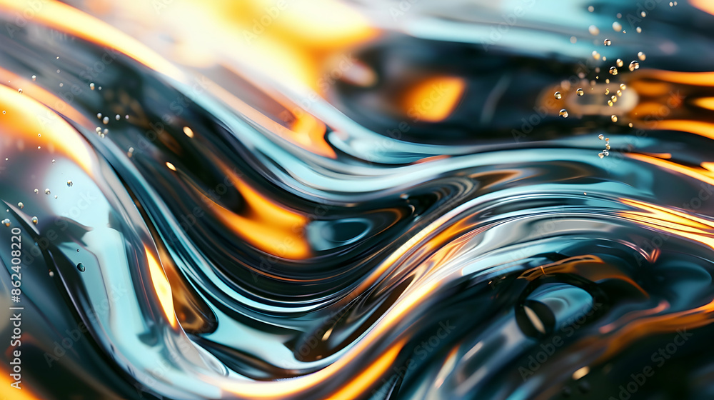An up-close shot of a fluid pattern, showcasing swirling shapes and lines, against a blurry background An up-close shot of a fluid pattern, showcasing swirling shapes and lines, against a blurry background