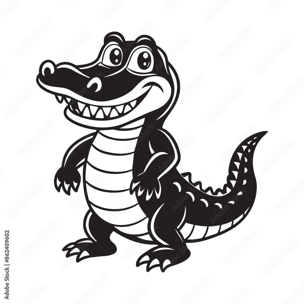 Obraz premium A friendly alligator with a big smile