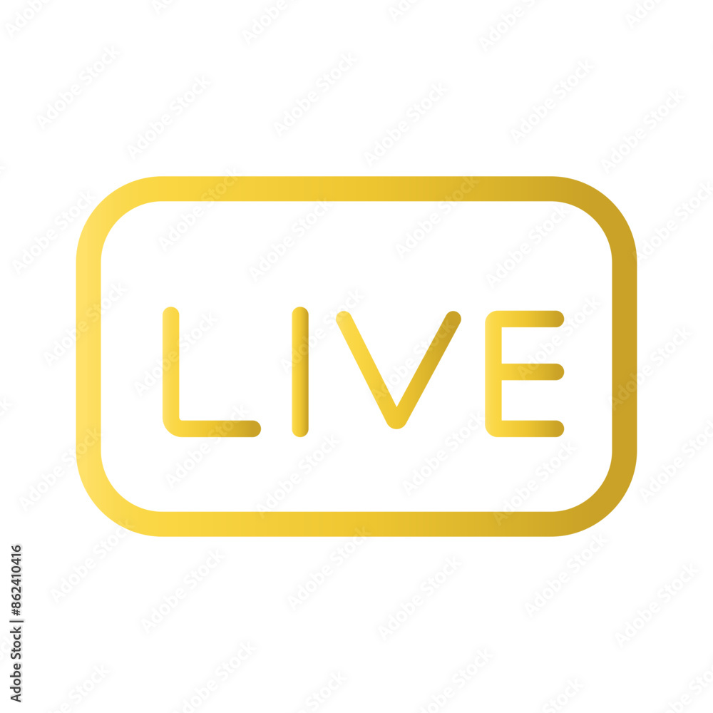 Gold Podcast Day icon on White Background. Isolated Vector Illustration in Flat Style. Gold Podcast Day icon on White Background. Isolated Vector Illustration in Flat Style.