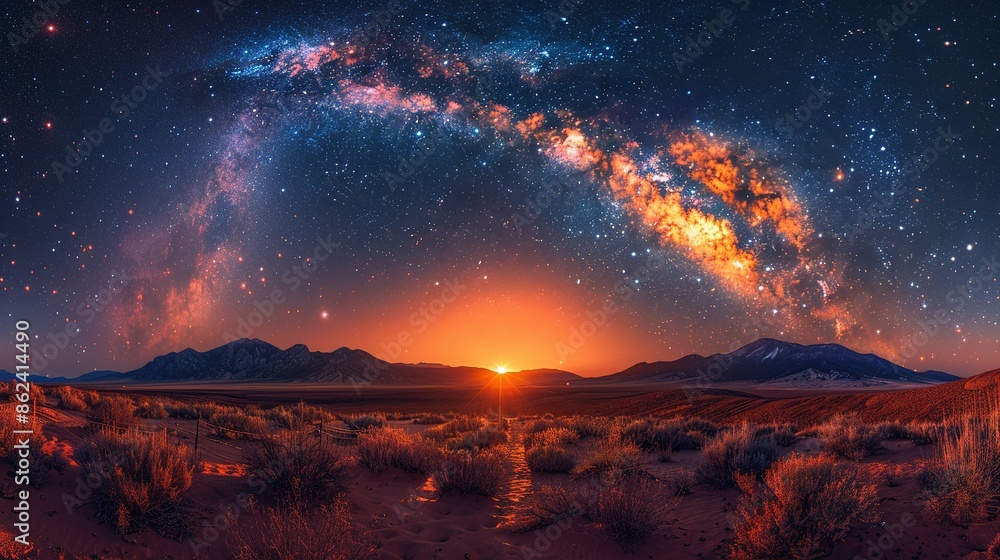 Fototapeta premium Spectacular Night Sky: Uncovering the Universe with Fresh Insight