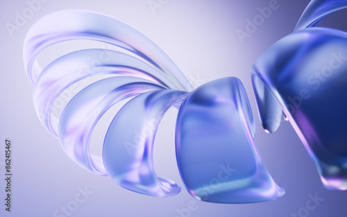 Fototapeta Naklejka Na Ścianę i Meble -  Transparent gradient glass background, 3d rendering.