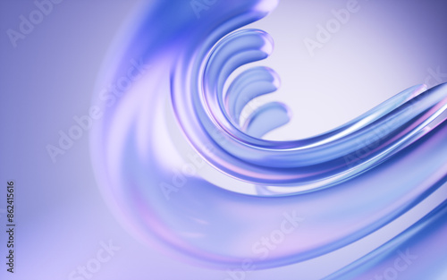 Fototapeta Naklejka Na Ścianę i Meble -  Transparent gradient glass background, 3d rendering.