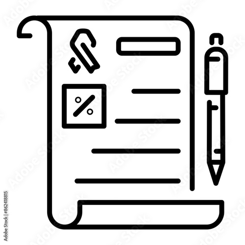 A line style icon of hiv adherence form 