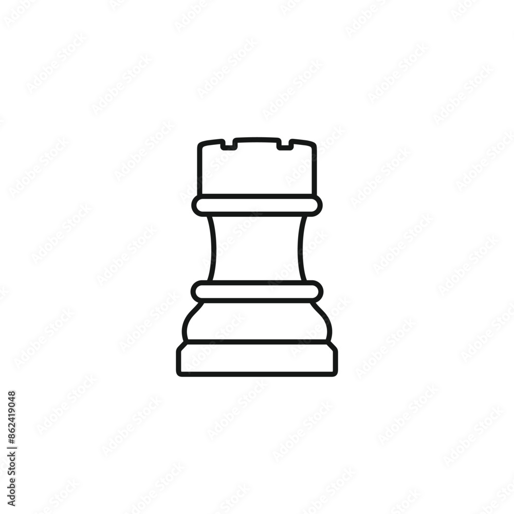 Rook chess icon vector. EPS 10 editable vector Rook chess icon vector. EPS 10 editable vector