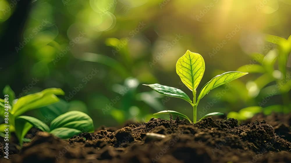 Young green plant background video Young green plant background video