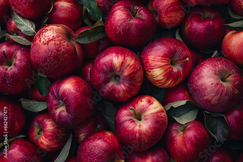 a pile of red apples