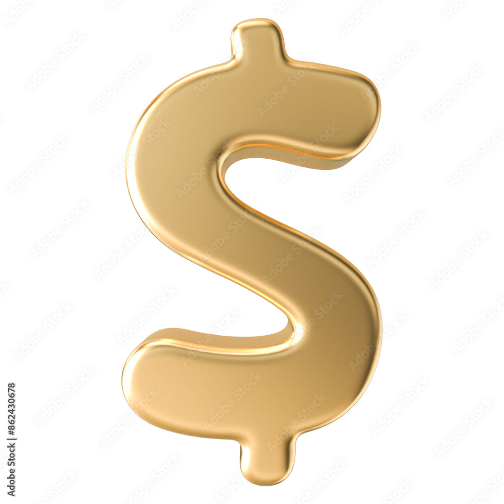 Icon 3D Dollar Symbol Icon 3D Dollar Symbol