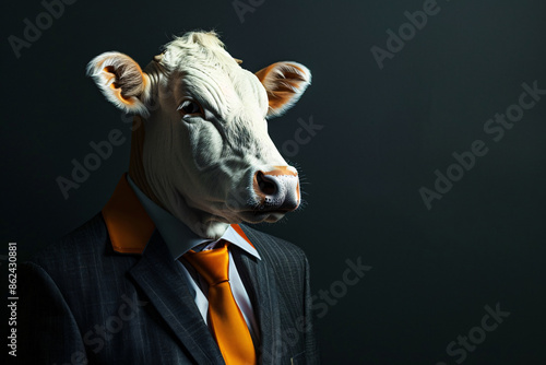a cow in a suit © Marius
