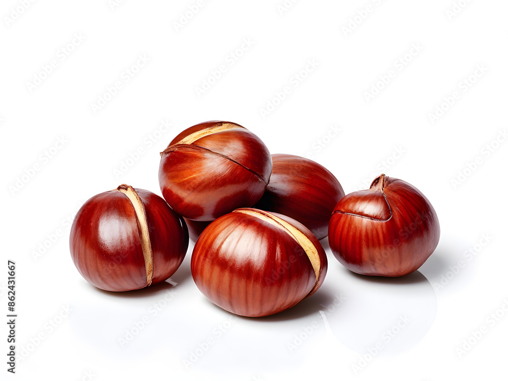 chestnut on a white background
chestnut on a white background