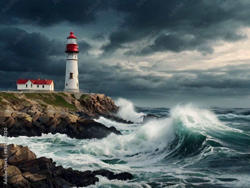 lighthouse on the coast lighthouse on the coast