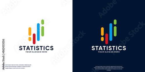 bar graph logo, financial diagram emblem, logo design inspiration.