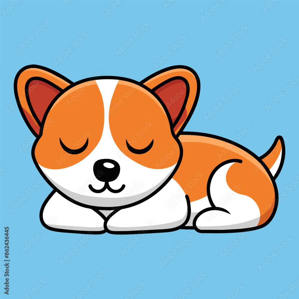 Cute Dog Sleeping Cartoon Vector Icon Illustration. Cute Dog Sleeping Cartoon Vector Icon Illustration.