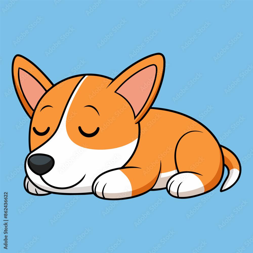 Cute Dog Sleeping Cartoon Vector Icon Illustration. Cute Dog Sleeping Cartoon Vector Icon Illustration.