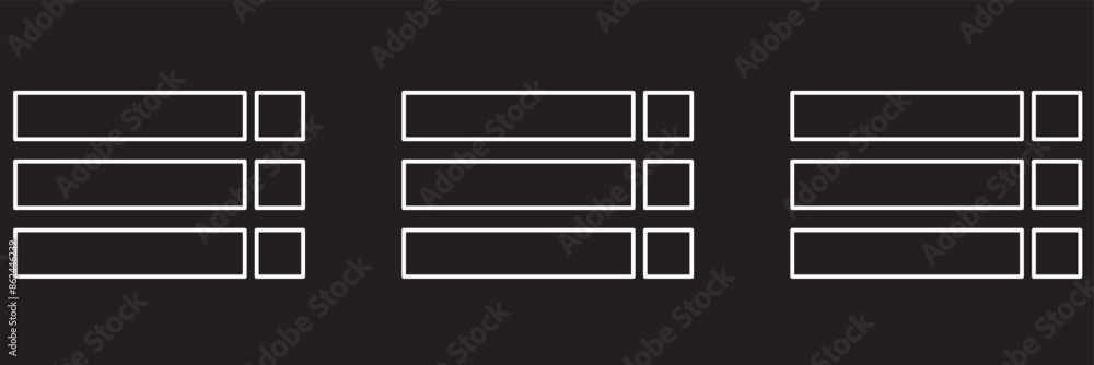 web and mobile app menu icons, vector buttons for website ui navigation ...