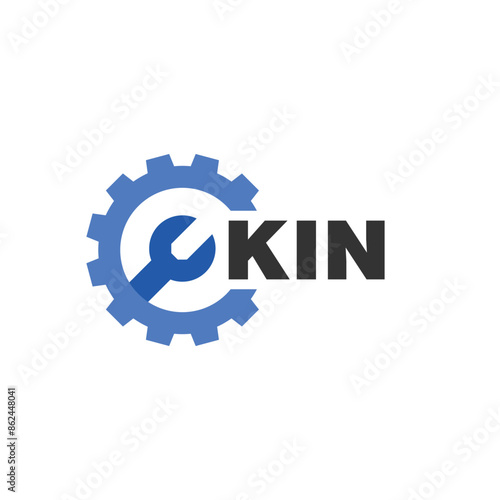 KIN letter logo design on white background. KIN logo. KIN creative initials letter Monogram logo icon concept. KIN letter design