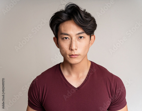 Studio Portrait of Young Handsome Man