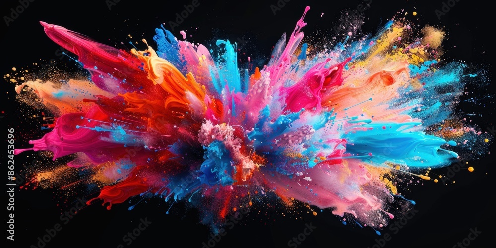 Abstract Colorful Explosion of Paint Abstract Colorful Explosion of Paint