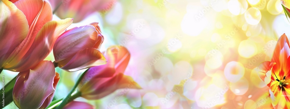 Beautiful close-up of vibrant tulips with soft focus background, highlighting their delicate petals and rich colors.
Beautiful close-up of vibrant tulips with soft focus background, highlighting their delicate petals and rich colors.