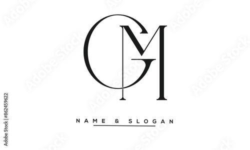 GM, MG, G, M Abstract Letters Logo Monogram