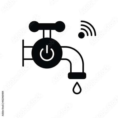 Smart Water Tap vector icon