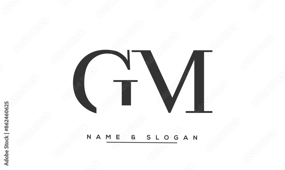 GM, MG, G, M Abstract Letters Logo Monogram GM, MG, G, M Abstract Letters Logo Monogram