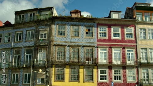 Colourful house fasades in Porto. photo