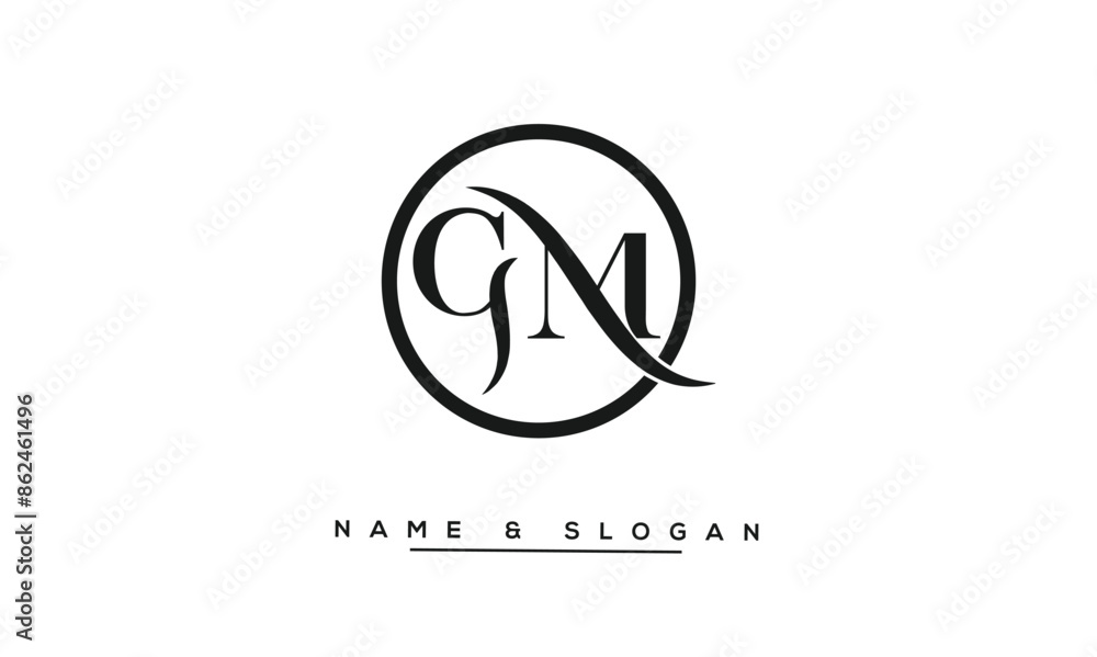 GM, MG, G, M Abstract Letters Logo Monogram GM, MG, G, M Abstract Letters Logo Monogram