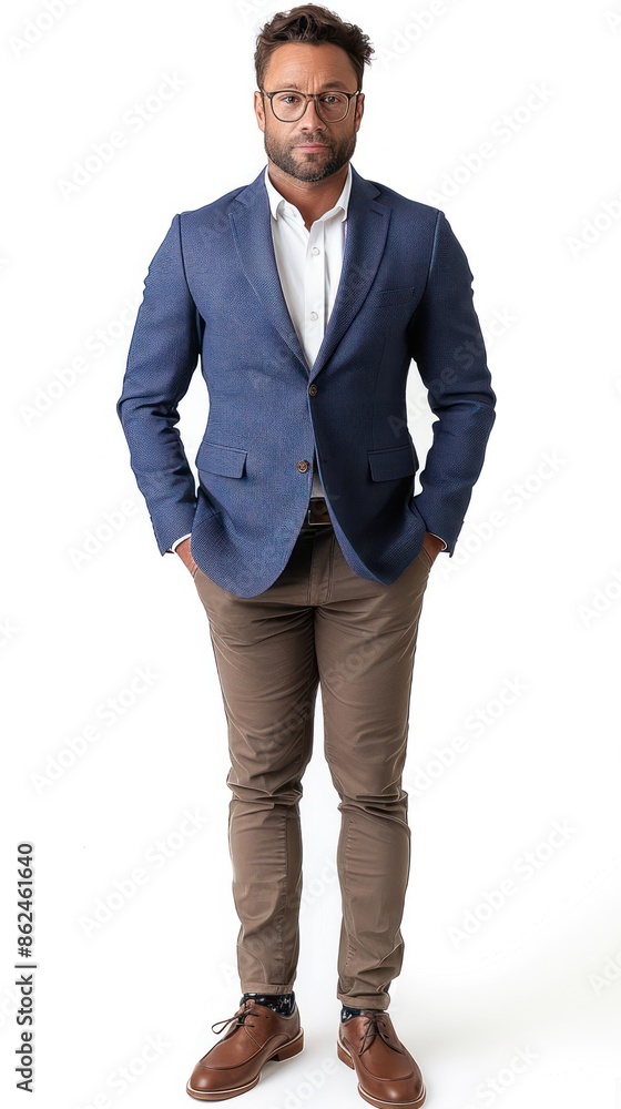 Marketing executive isolated on white Marketing executive isolated on white