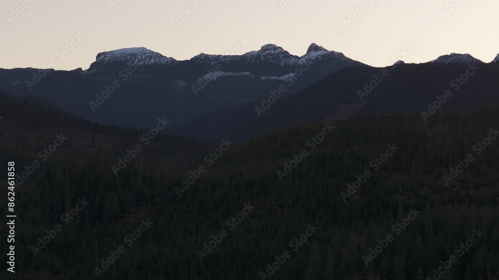 Morning Light: Forested Peaks of Nimpkish at Sunrise Morning Light: Forested Peaks of Nimpkish at Sunrise
