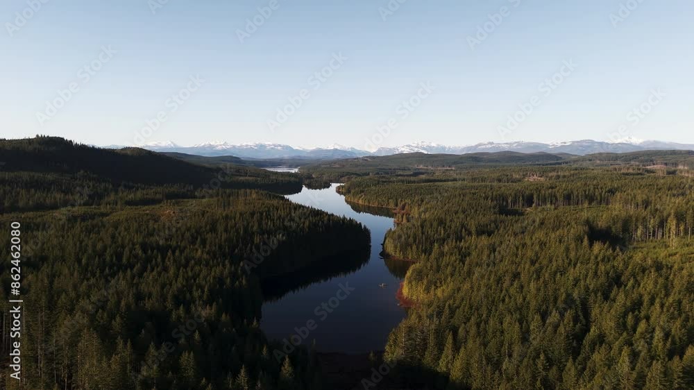 Morning Light on Snowy Nimpkish Mountains and Lake Morning Light on Snowy Nimpkish Mountains and Lake
