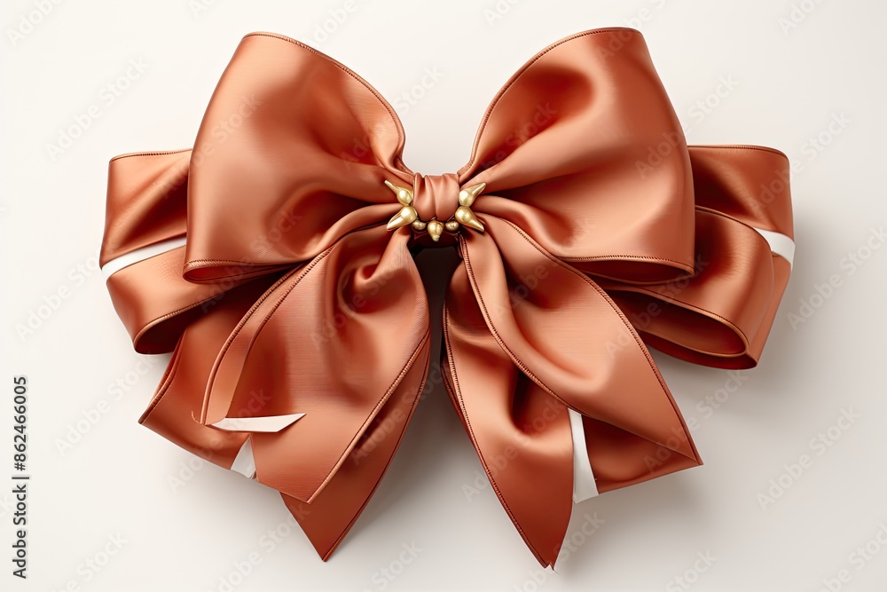 bow with ribbon,isolation white background bow with ribbon,isolation white background