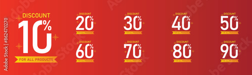 Discount tag collection vector