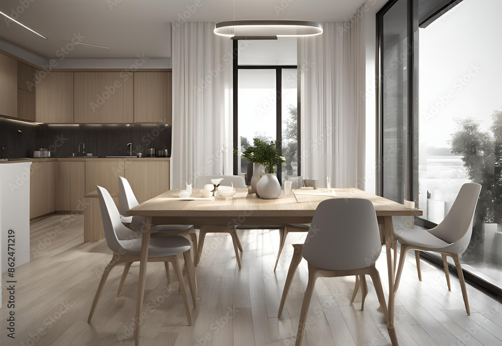 Modern interior design of apartment.AI generated Modern interior design of apartment.AI generated