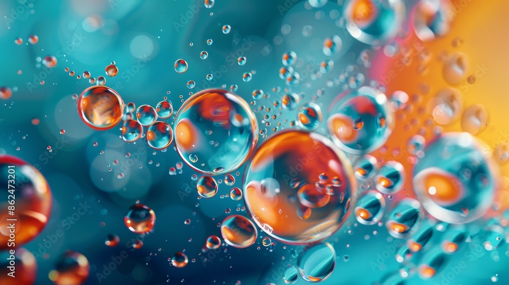 Abstract Oil and Water Mix with Vibrant Colors Abstract Oil and Water Mix with Vibrant Colors