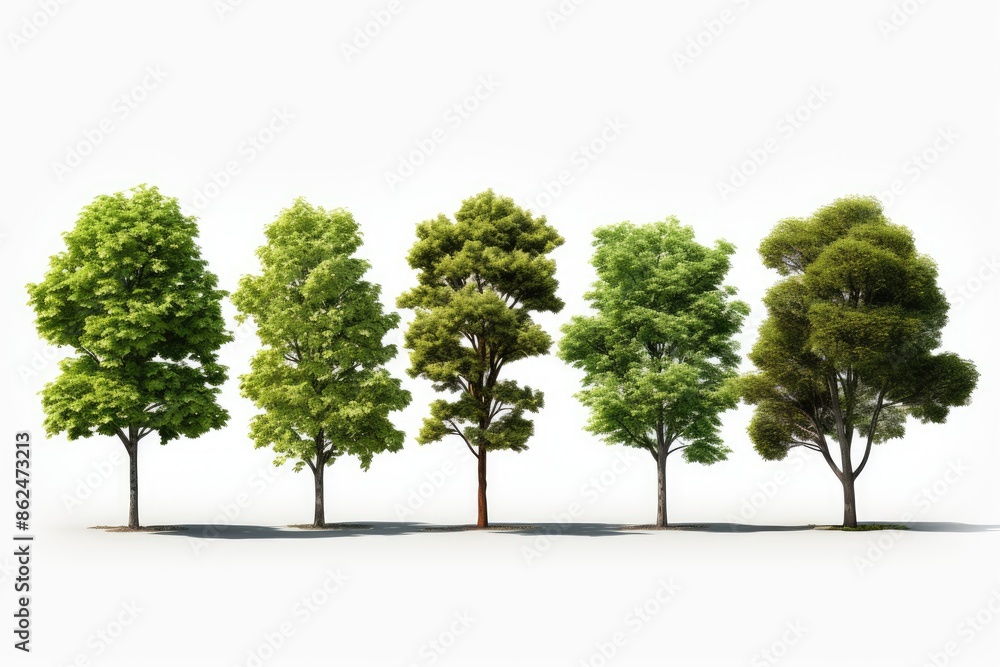 Collection Beautiful 3D Trees ,isolation white background Collection Beautiful 3D Trees ,isolation white background