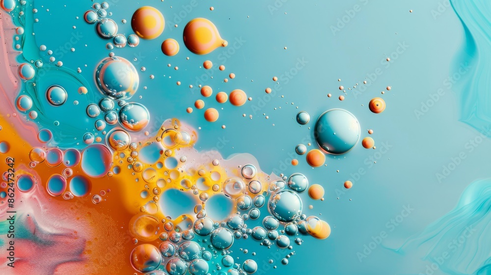 Abstract Oil and Water Mix with Vibrant Colors Abstract Oil and Water Mix with Vibrant Colors