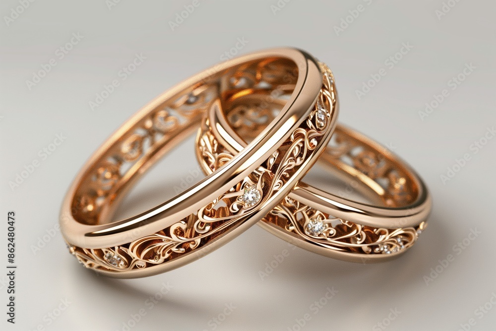 wedding rings in realistic style by generative ai wedding rings in realistic style by generative ai
