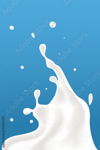 splash milky waves additional elements of milk design