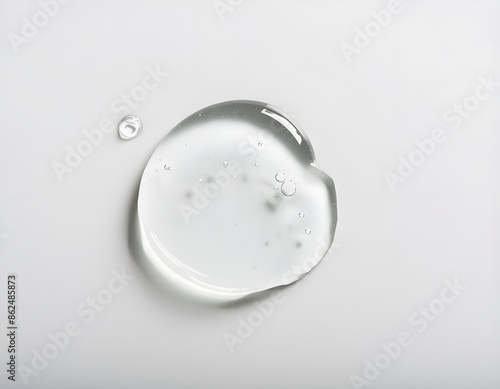 cosmetic smears cream gel texture on a light background