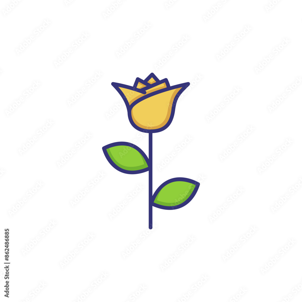 Bell-flower line icon. Nature, beauty, botany. Flower concept. Vector illustration can be used for topics like nature, beauty, romance Bell-flower line icon. Nature, beauty, botany. Flower concept. Vector illustration can be used for topics like nature, beauty, romance